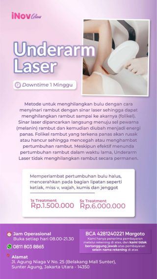 Perawatan Underarm Laser untuk Ketiak Bebas Bulu